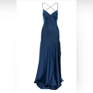 SEVILLE SATIN MAXI DRESS IN NAVY by Bec & Bridge (XS)